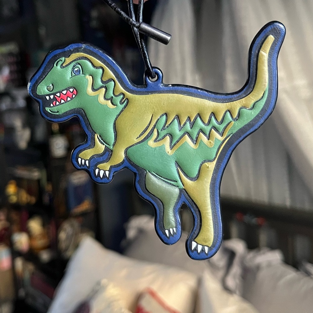COACH REXY BAG CHARM Green Dinosaur Ornament